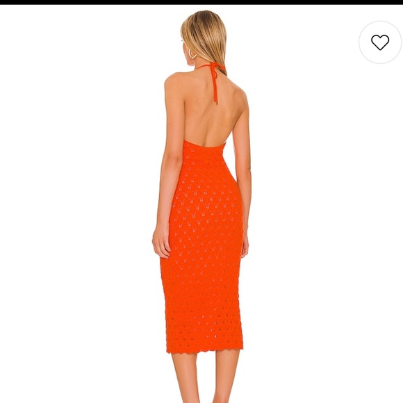 Alice + Olivia Orange Halter Knit Dress - Picture 6 of 6